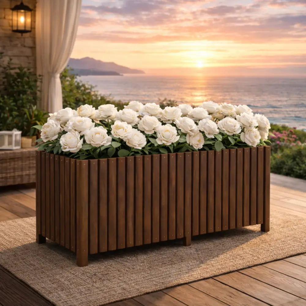 Jardinière sur pied bois
