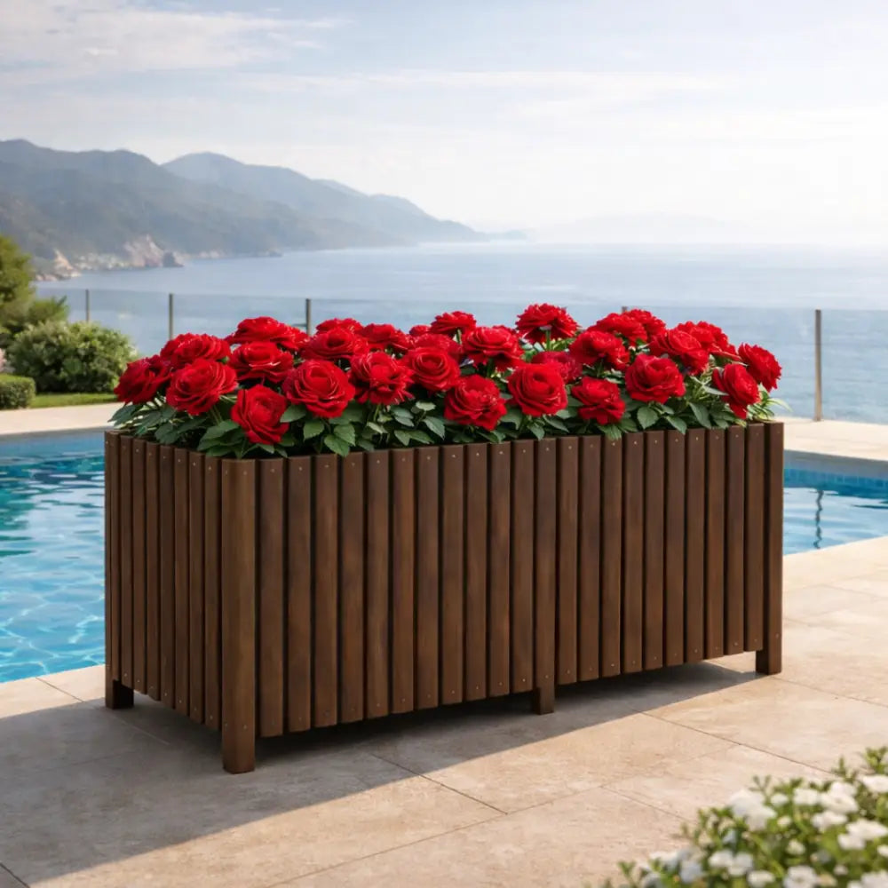 Jardinière sur pied bois