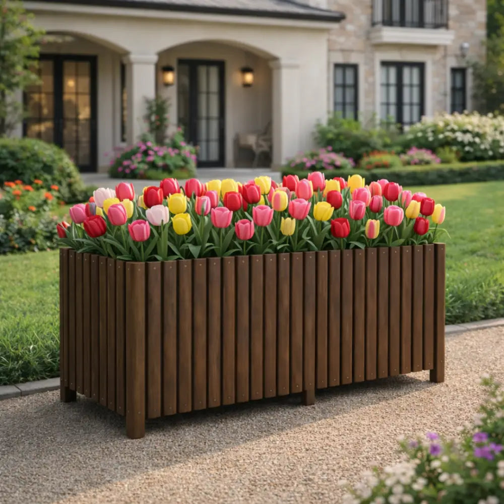 Jardinière sur pied bois