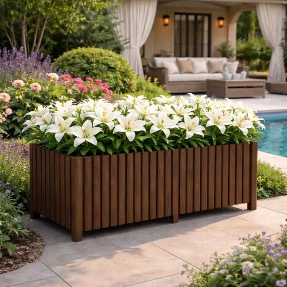 Jardinière sur pied bois