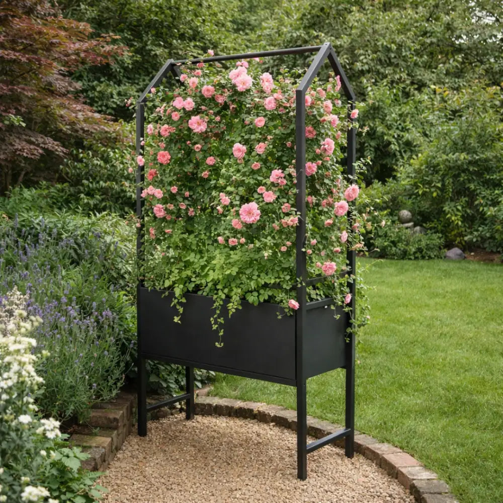 Jardinière sur pied en métal