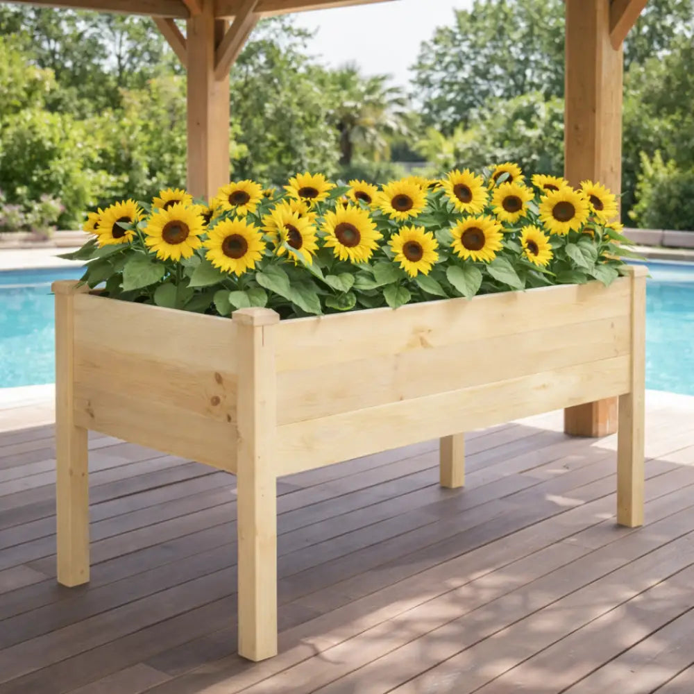 Jardinière surélevée en bois