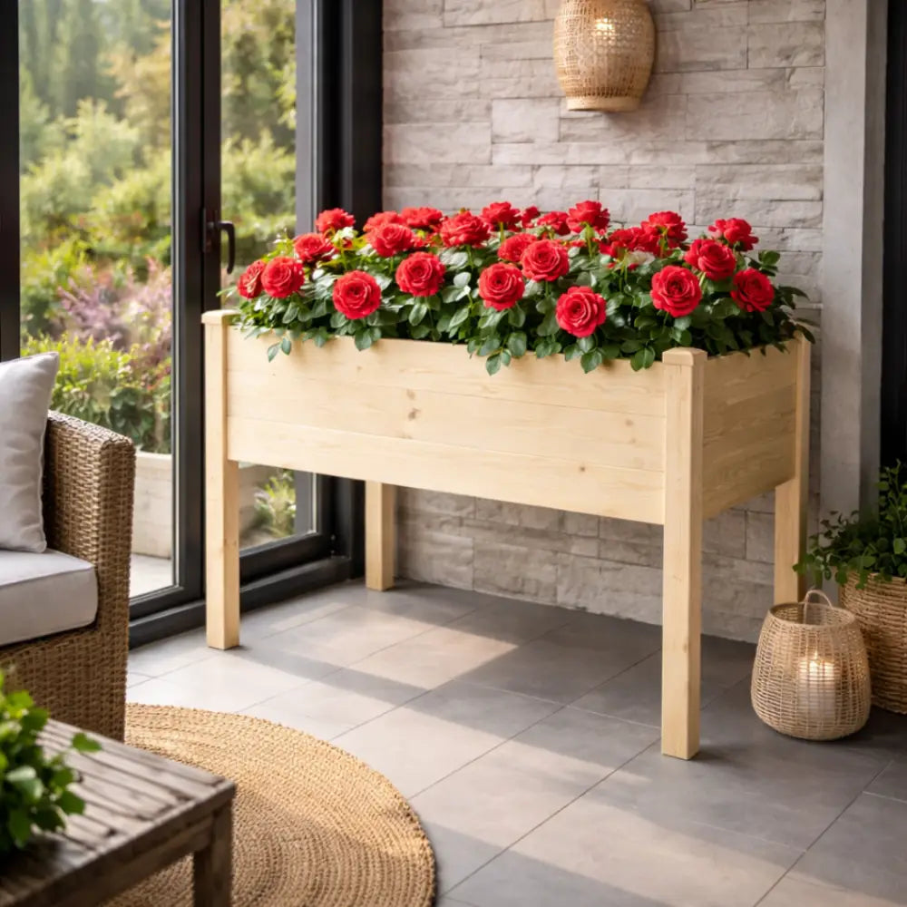 Jardinière surélevée en bois