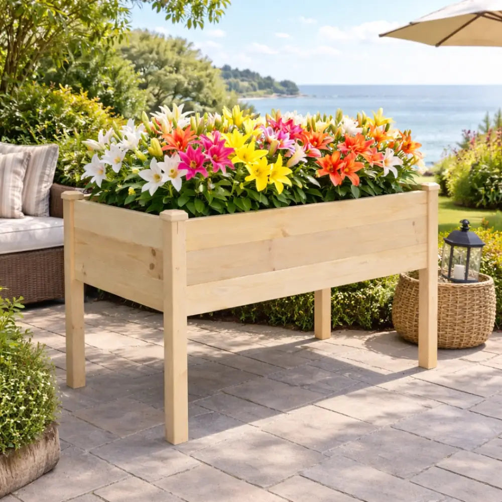 Jardinière surélevée en bois