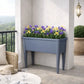 Jardinière surélevée en plastique - Gris foncé