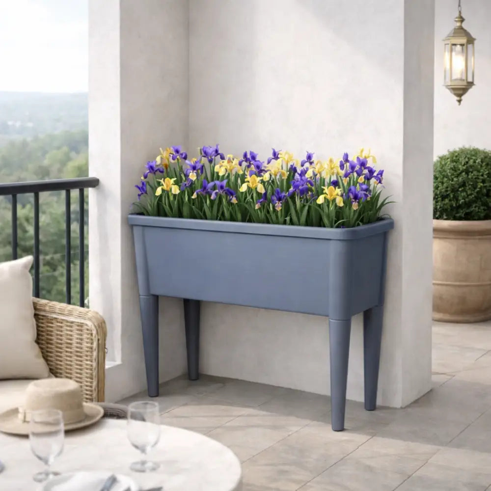 Jardinière surélevée en plastique - Gris foncé