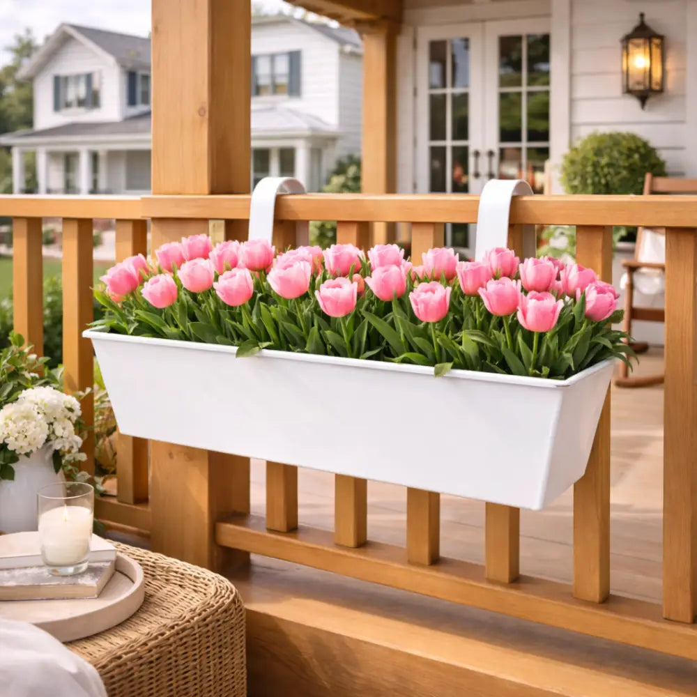 Jardinière suspendue blanche