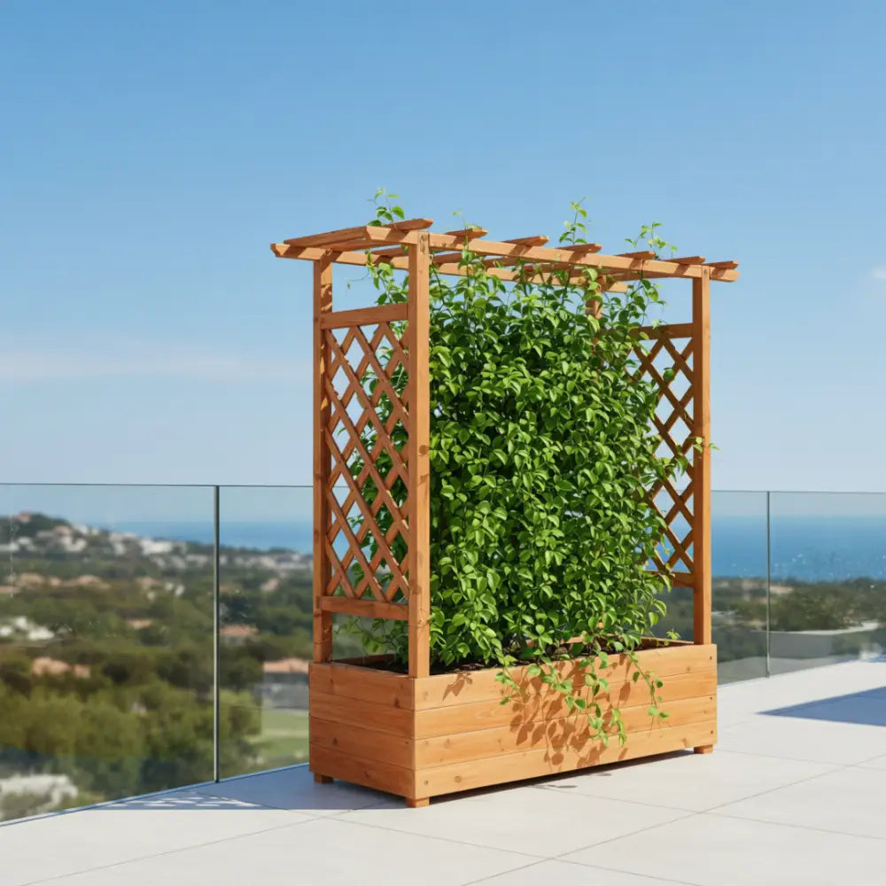 Jardinière treillis pour plantes grimpantes