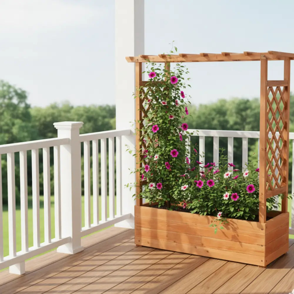 Jardinière treillis pour plantes grimpantes