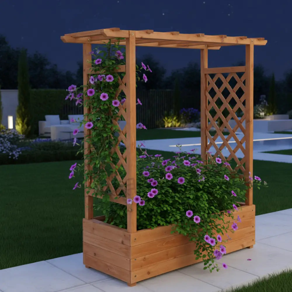 Jardinière treillis pour plantes grimpantes