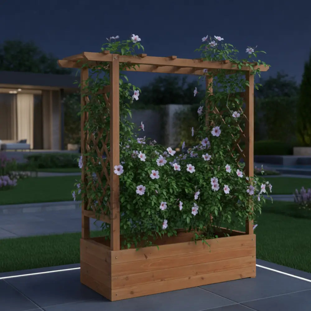 Jardinière treillis pour plantes grimpantes