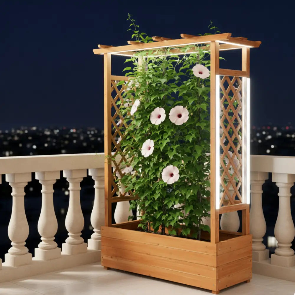 Jardinière treillis pour plantes grimpantes