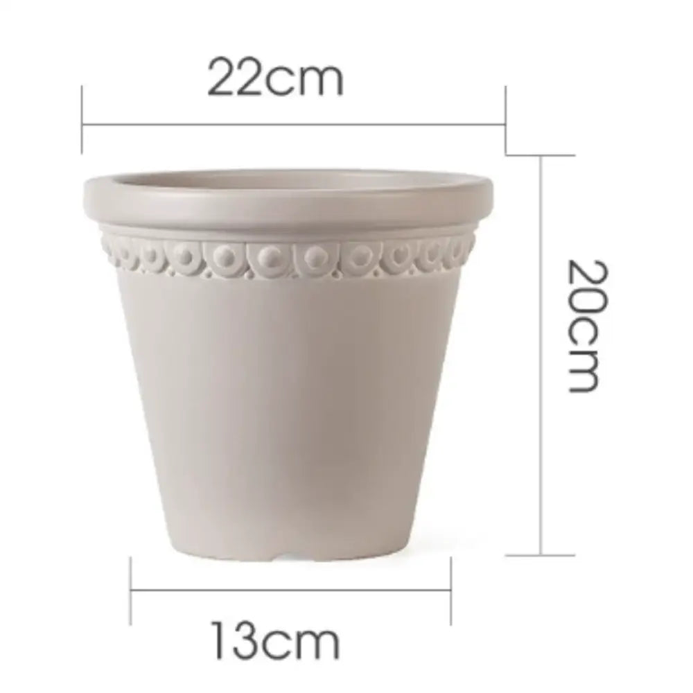 Lot pot de fleur plastique Gris nuage