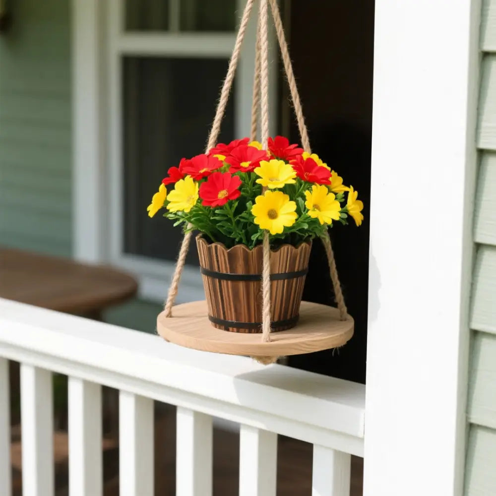 Petit pot de fleur en bois