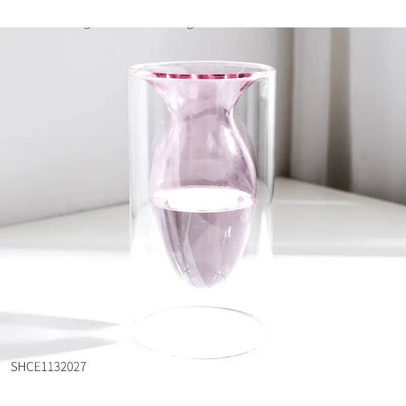 Petit vase en verre - Rose