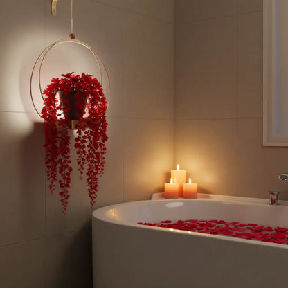 Porte plante à suspendre - Doré