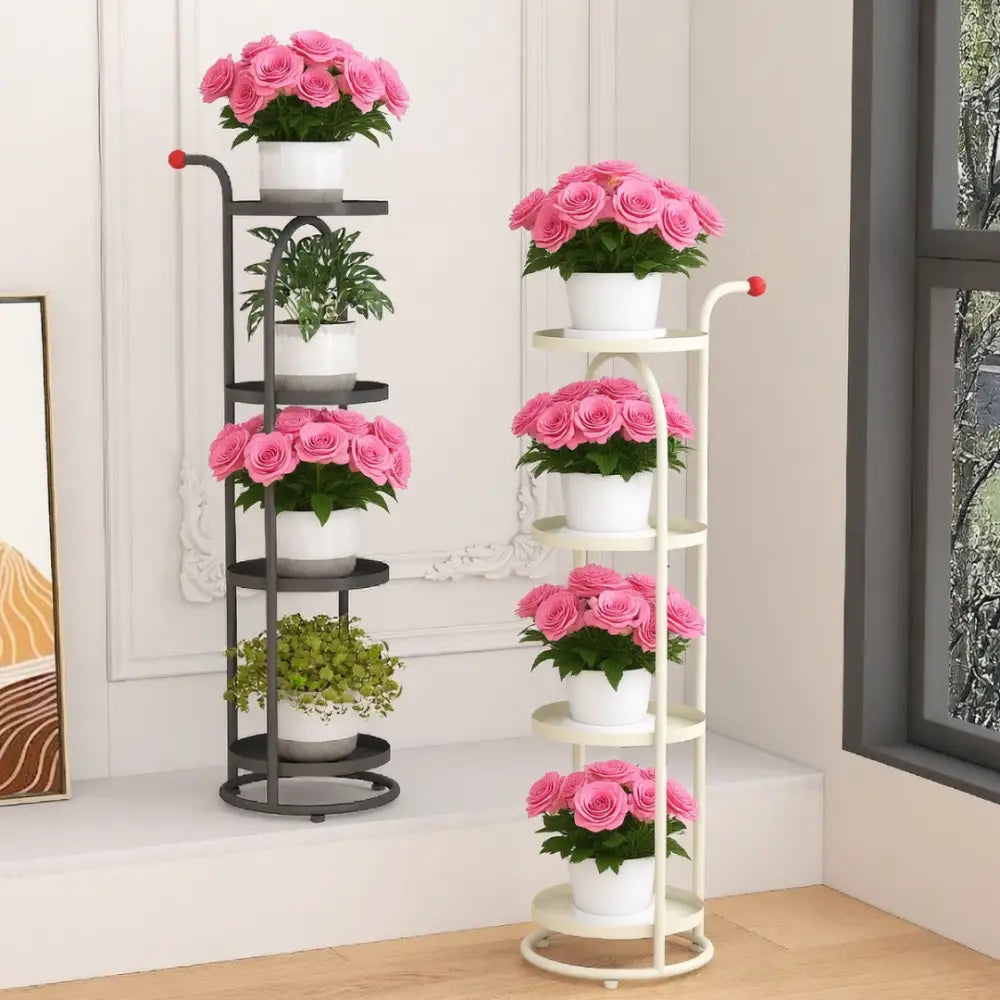 Porte plante colonne - Noir