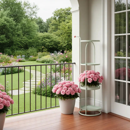 Porte plante colonne - Vert pastel