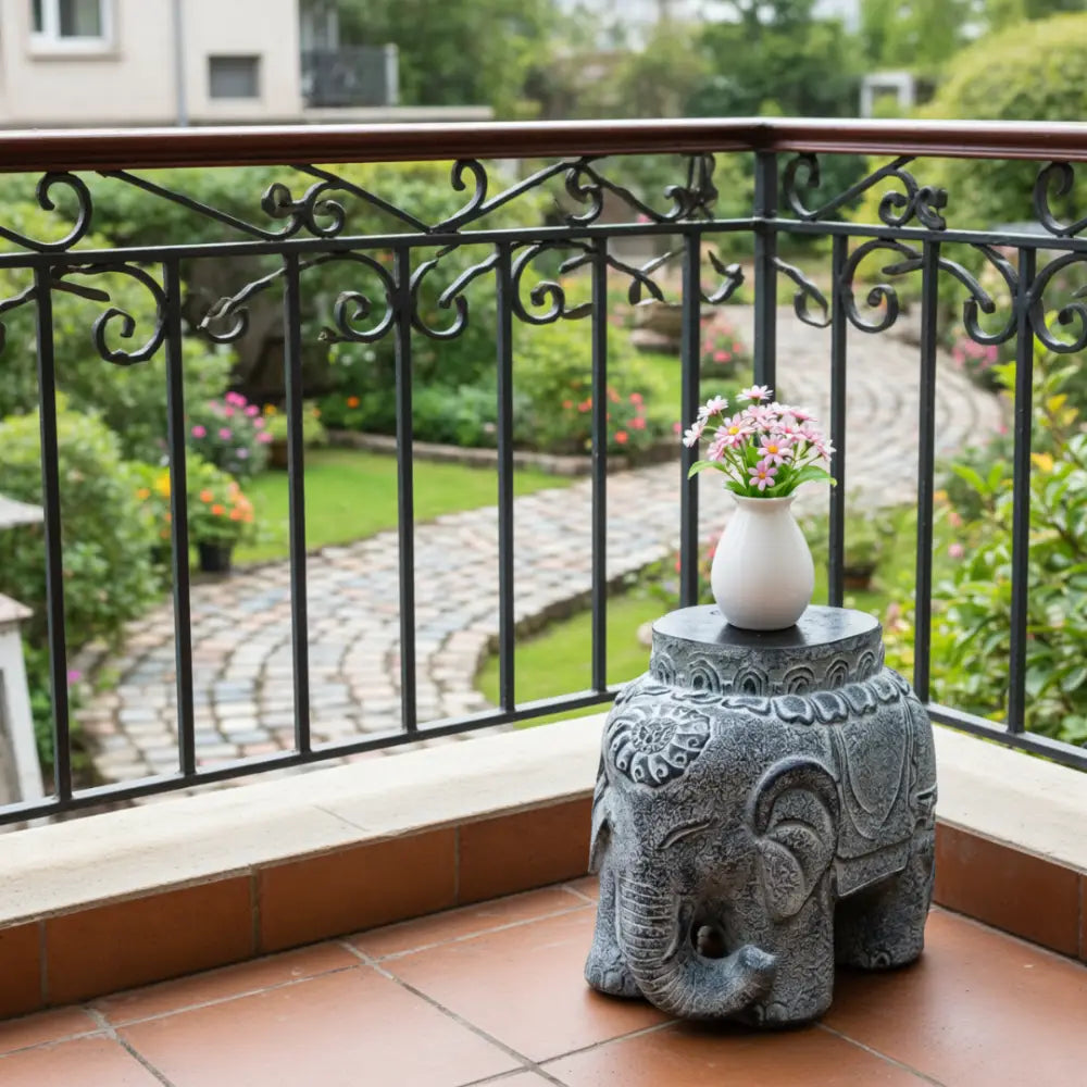 Porte plante elephant ceramique