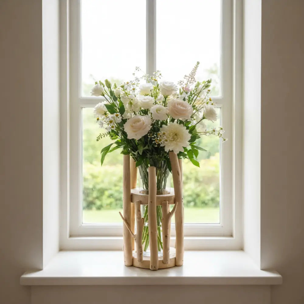 Porte plante en bois flotté
