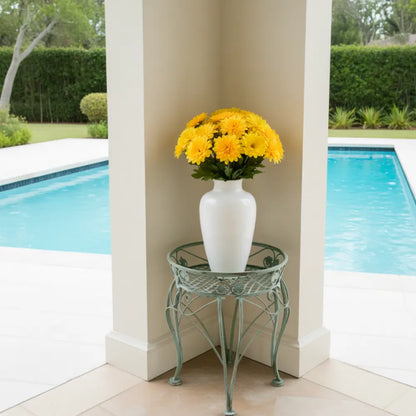 Porte plante en fer forgé ancien - Vert