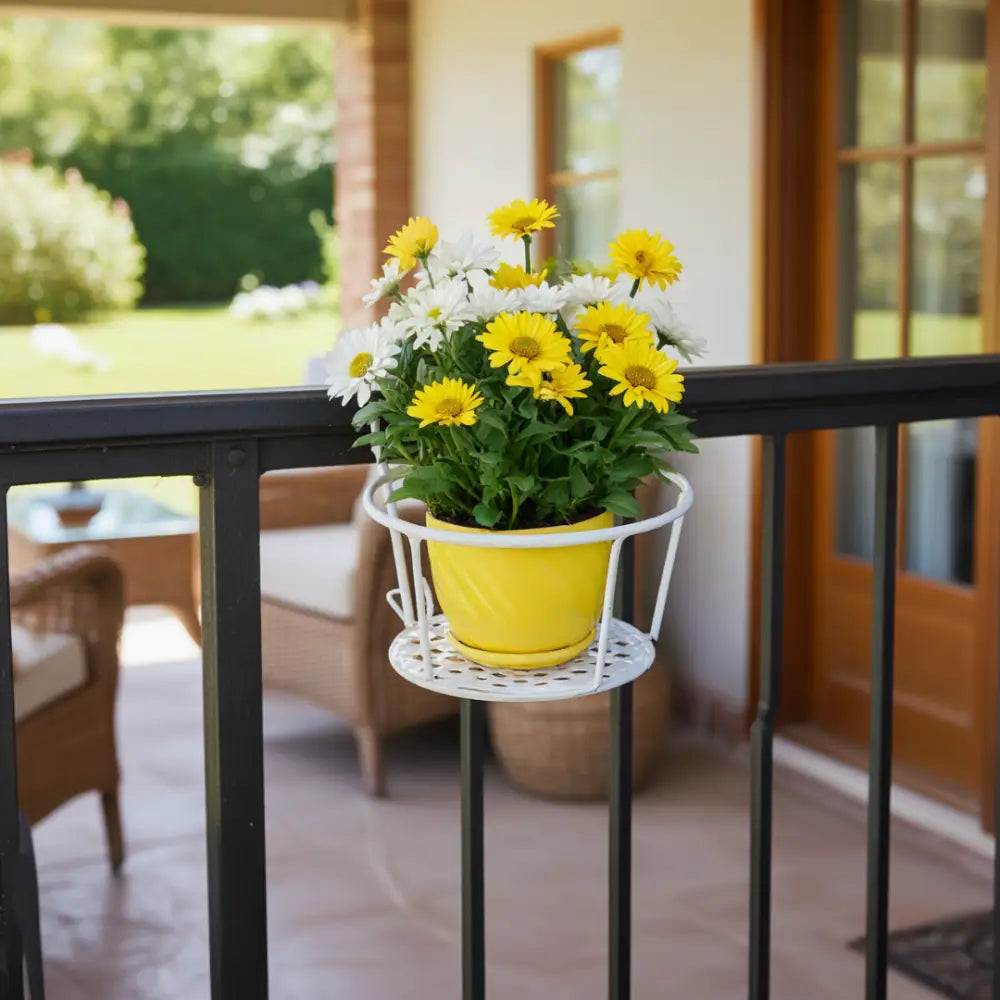 Porte plante exterieur pas cher - Blanc