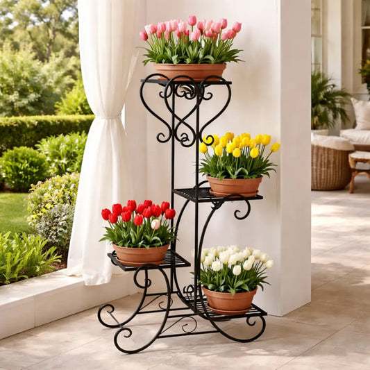 Porte plante fer forgé extérieur