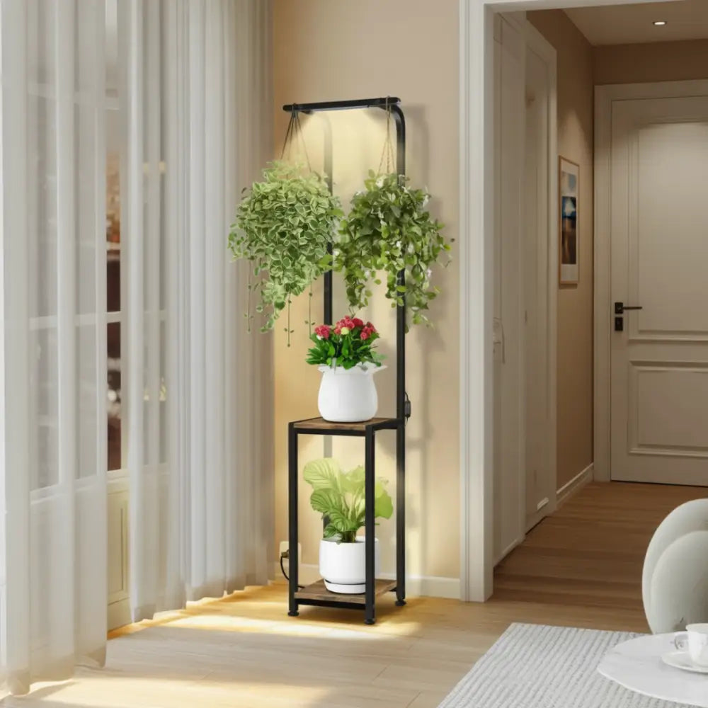 Porte plante fer forgé noir