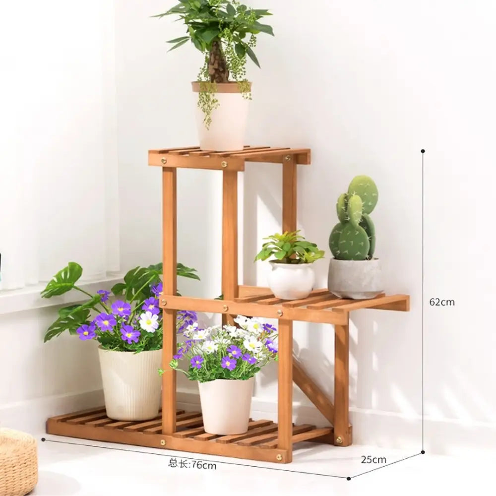 Porte plante original en bois