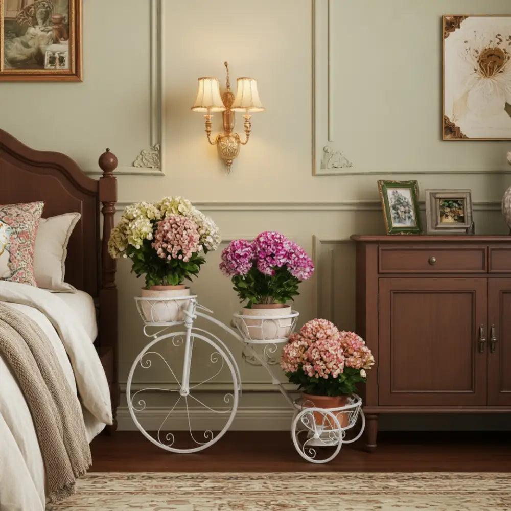 Porte plante vélo - Blanc