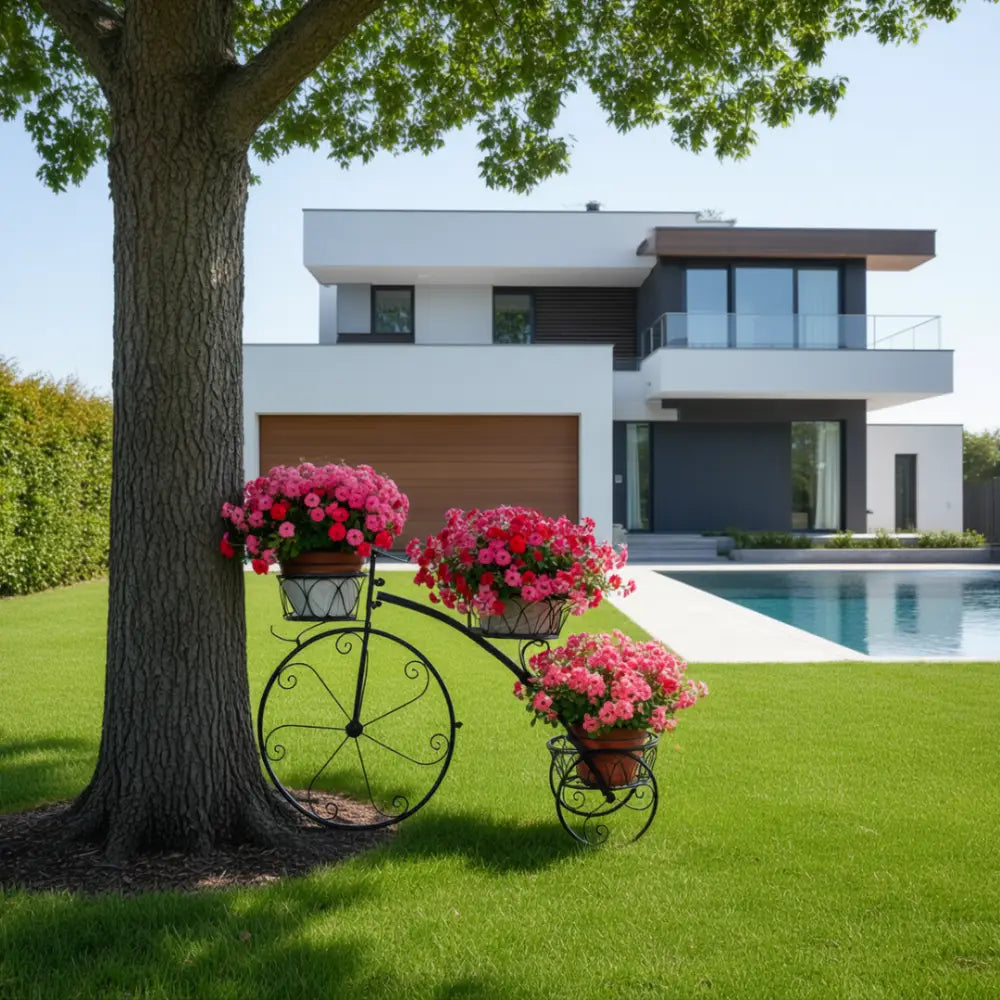 Porte plante vélo - Noir