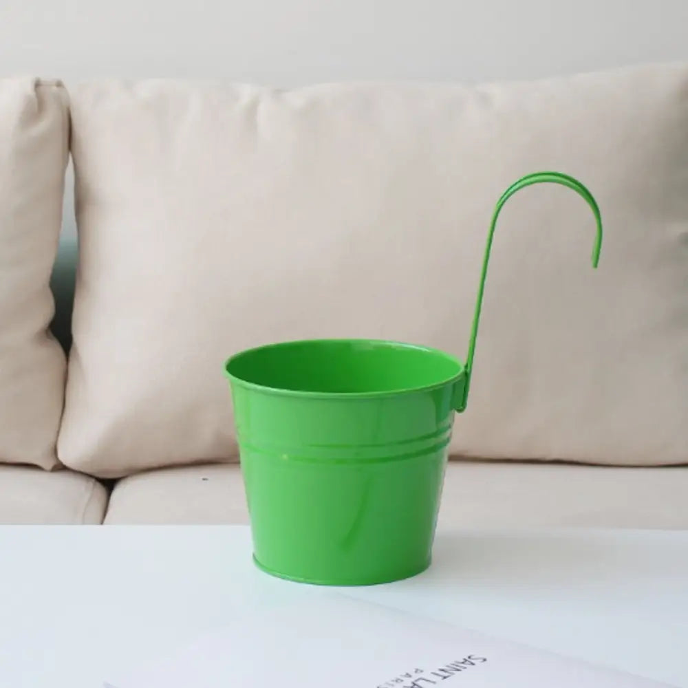 Pot de fleur à suspendre en métal - Vert foncé