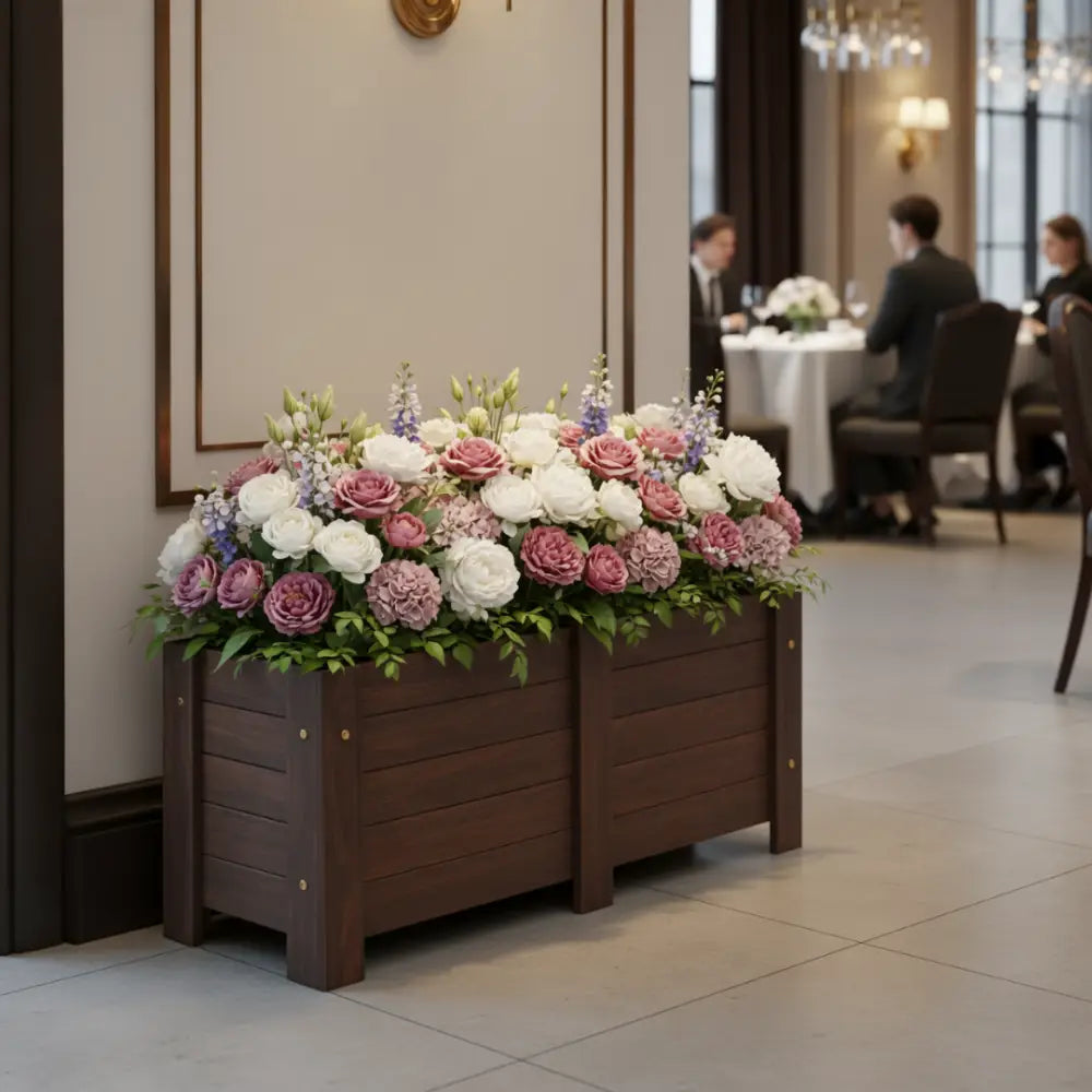 Pot de fleur bois exotique