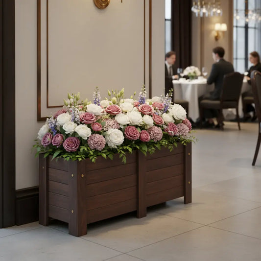 Pot de fleur bois exotique