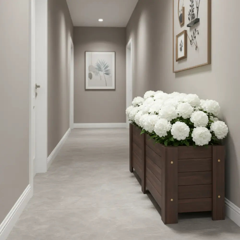 Pot de fleur bois exotique