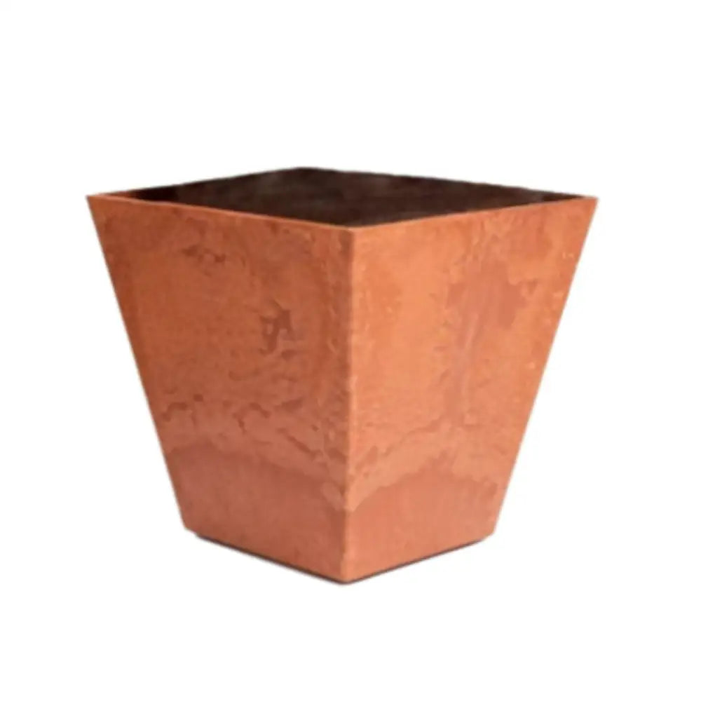 Pot de fleur carré 25x25 - Couleur bois rouge-brun
