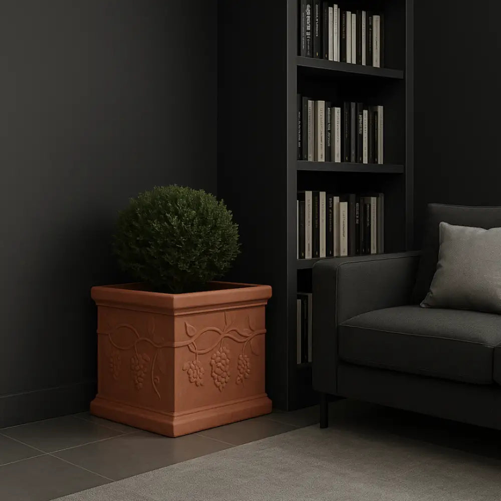 Pot de fleur carré 40x40 terre cuite