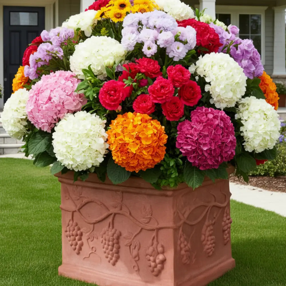 Pot de fleur carré 40x40 terre cuite