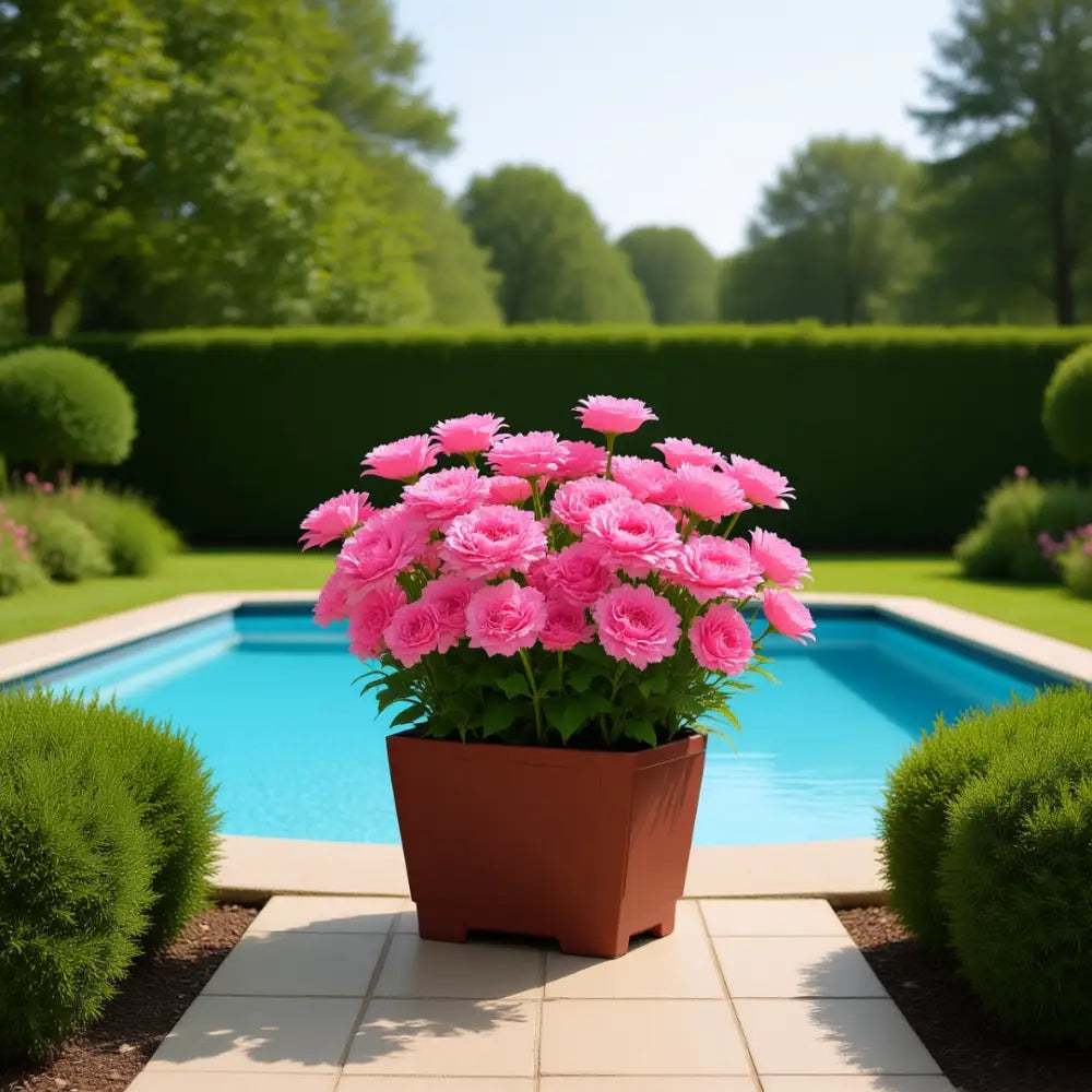 Pot de fleur carré en résine