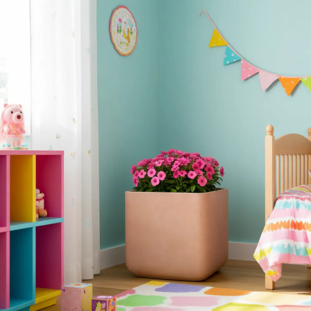 Pot De Fleurs Rond Avec Soucoupe - Coubi - 10 Cm - Blanc - - Garden