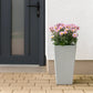 Pot de fleur carré gris
