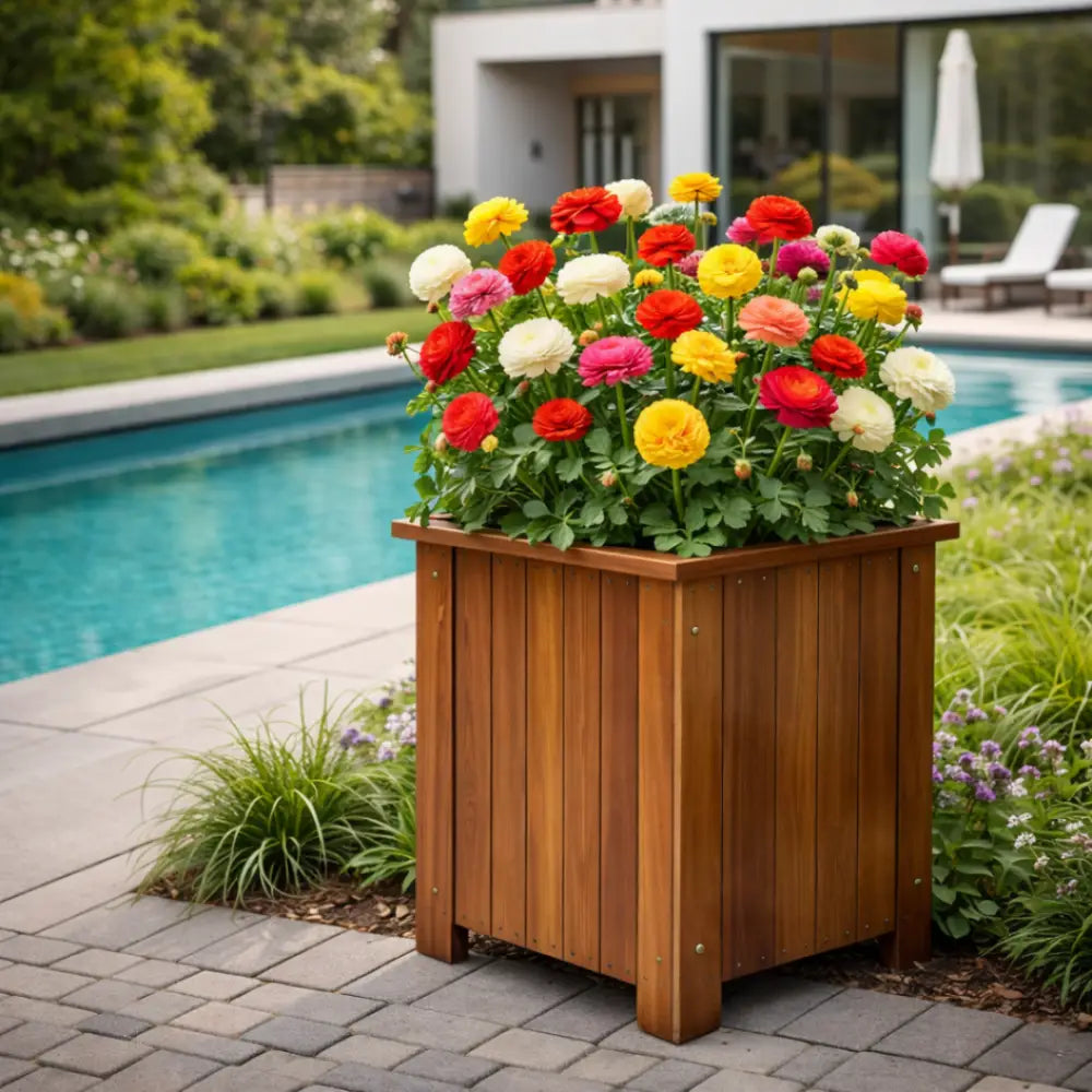 Pot de fleur carré hauteur 70 cm