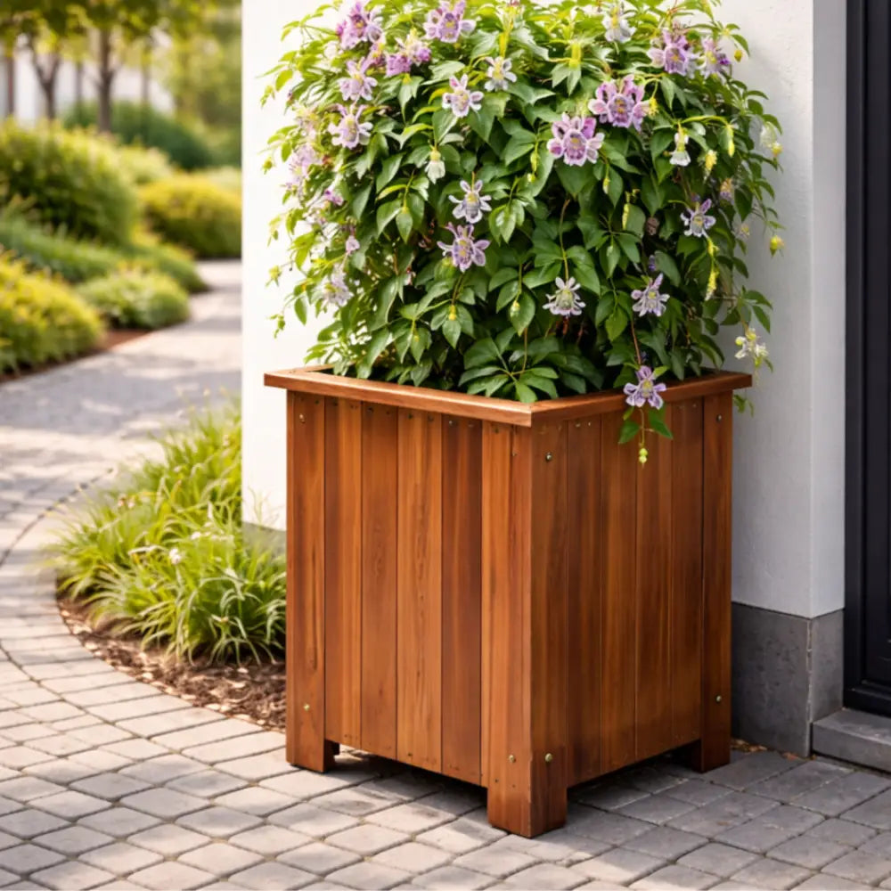 Pot de fleur carré hauteur 70 cm