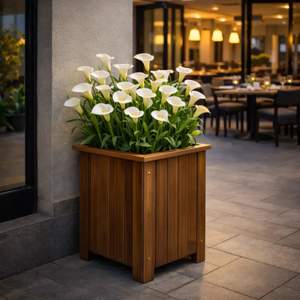 Pot de fleur carré hauteur 70 cm