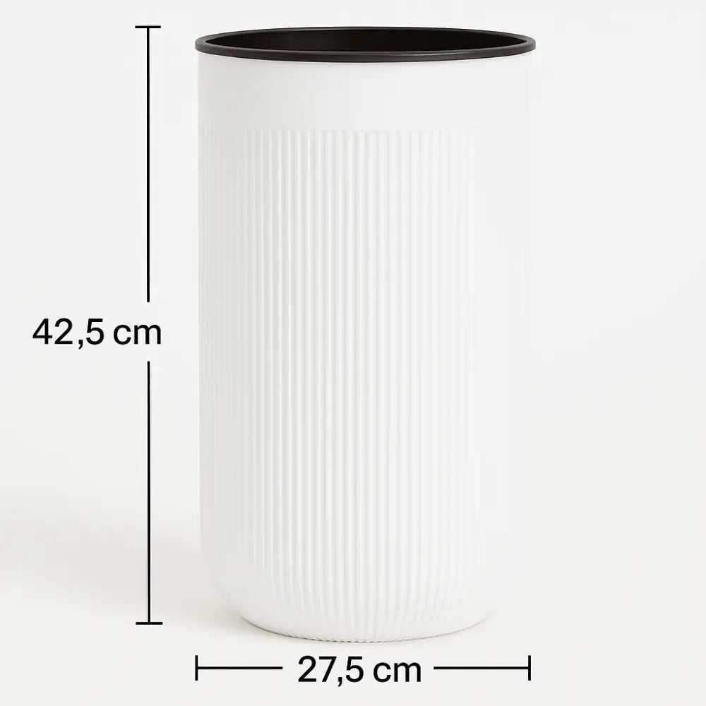 Pot de fleur cylindrique plastique