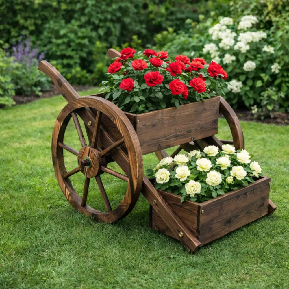 Pot de fleur en bois exterieur