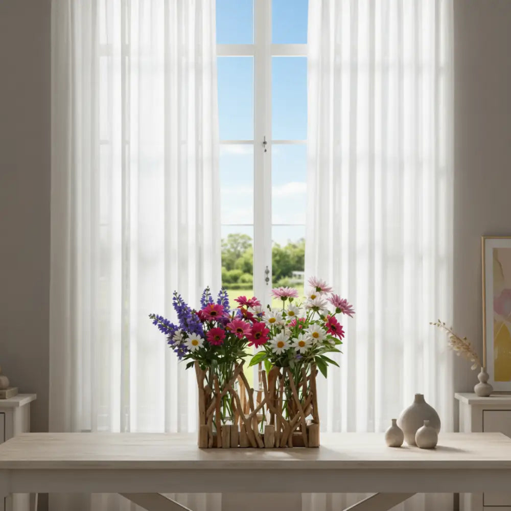 Pot de fleur en bois flotté