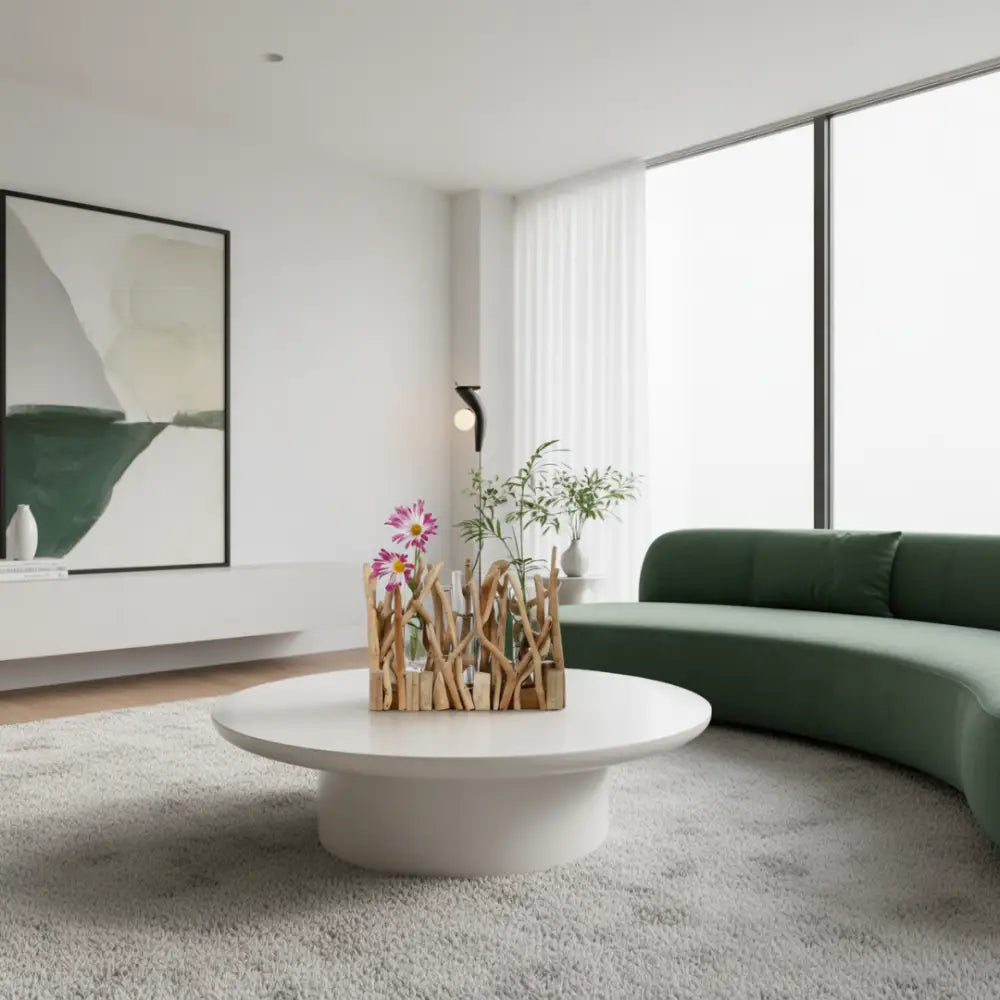 Pot de fleur en bois flotté