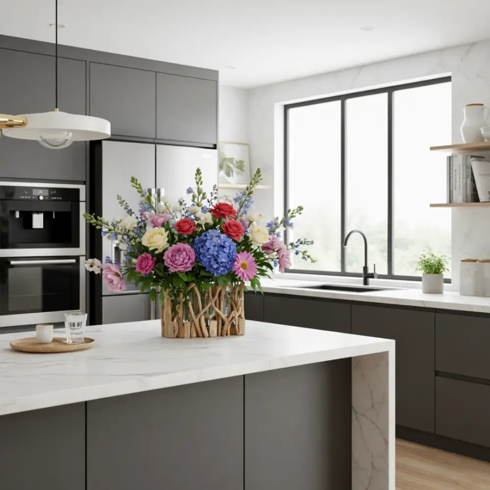 Pot de fleur en bois flotté