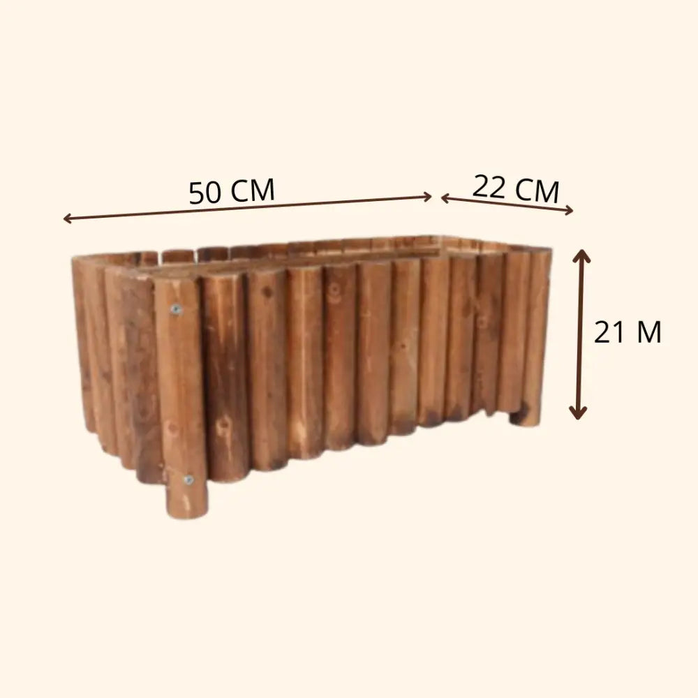 Pot de fleur en bois rectangulaire